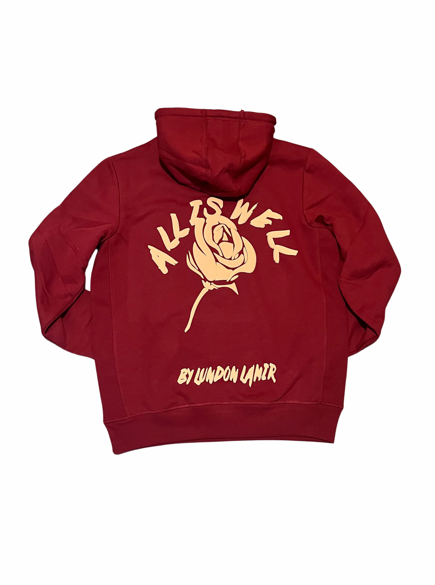 Oxblood&Beige ALL IS WELL Hoodie