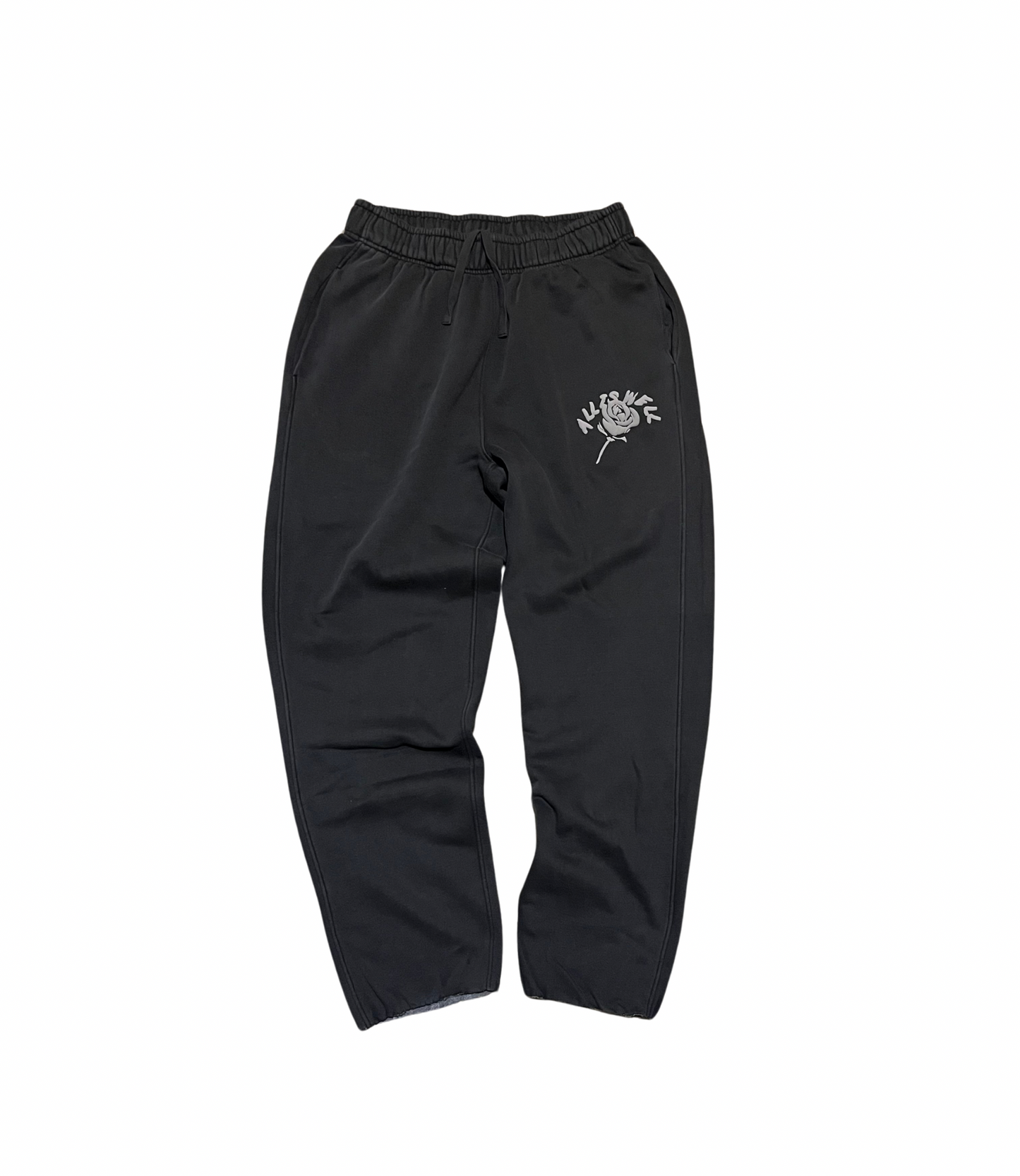 Faded Black&Grey Track Pants (Relaxed Fit)