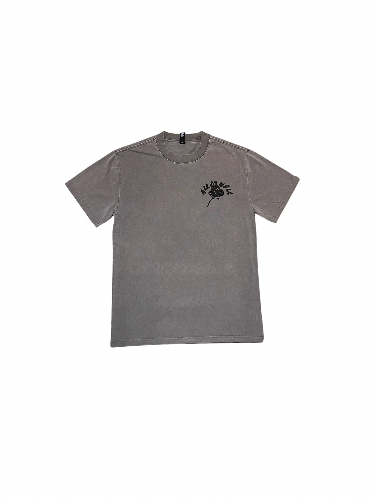 Faded Grey&Black Heavyweight ALL IS WELL Tee