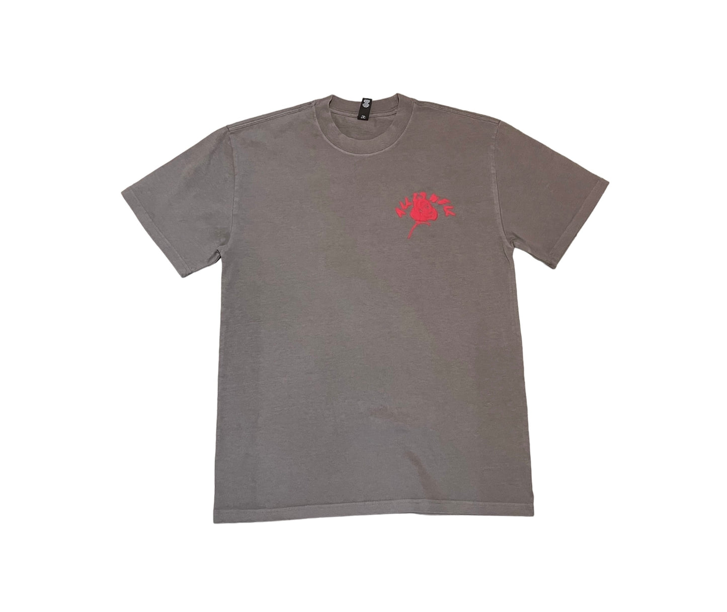 Faded Grey&Red Heavyweight ALL IS WELL Tee