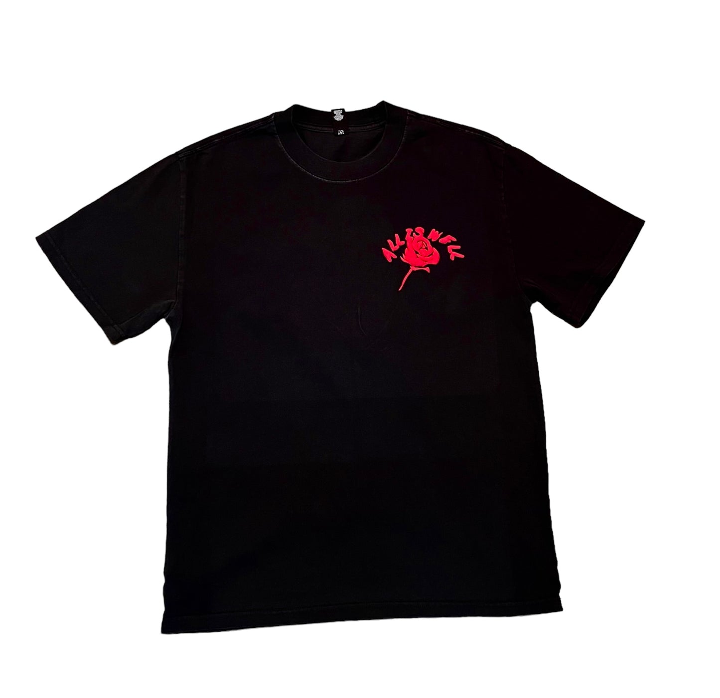 Faded Black&Red Heavyweight ALL IS WELL Tee