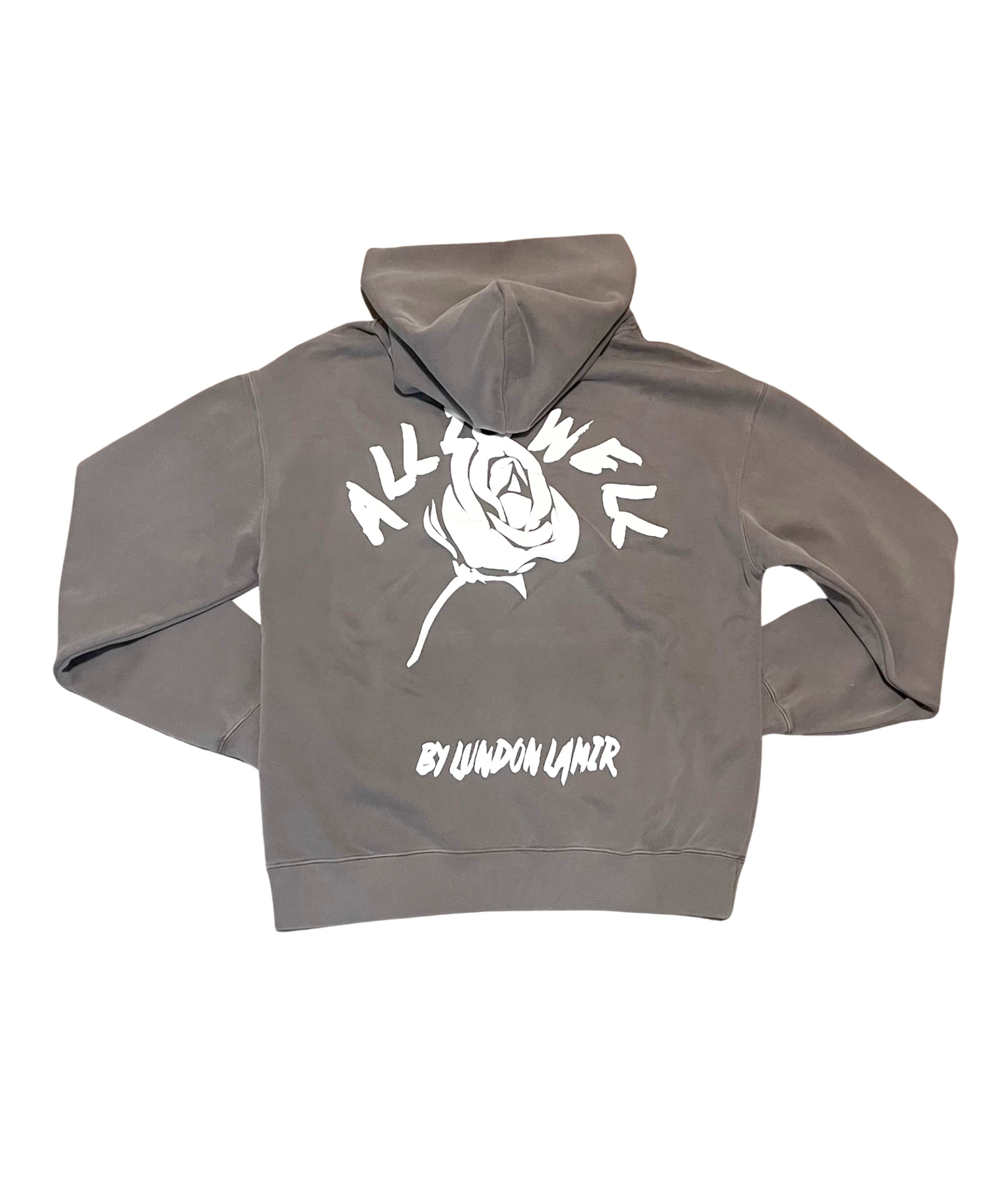 Faded Grey&White ALL IS WELL Hoodie